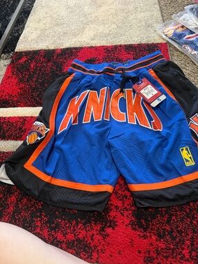 Just Don Knicks Royal Blue & Orange Men's Basketball Shorts